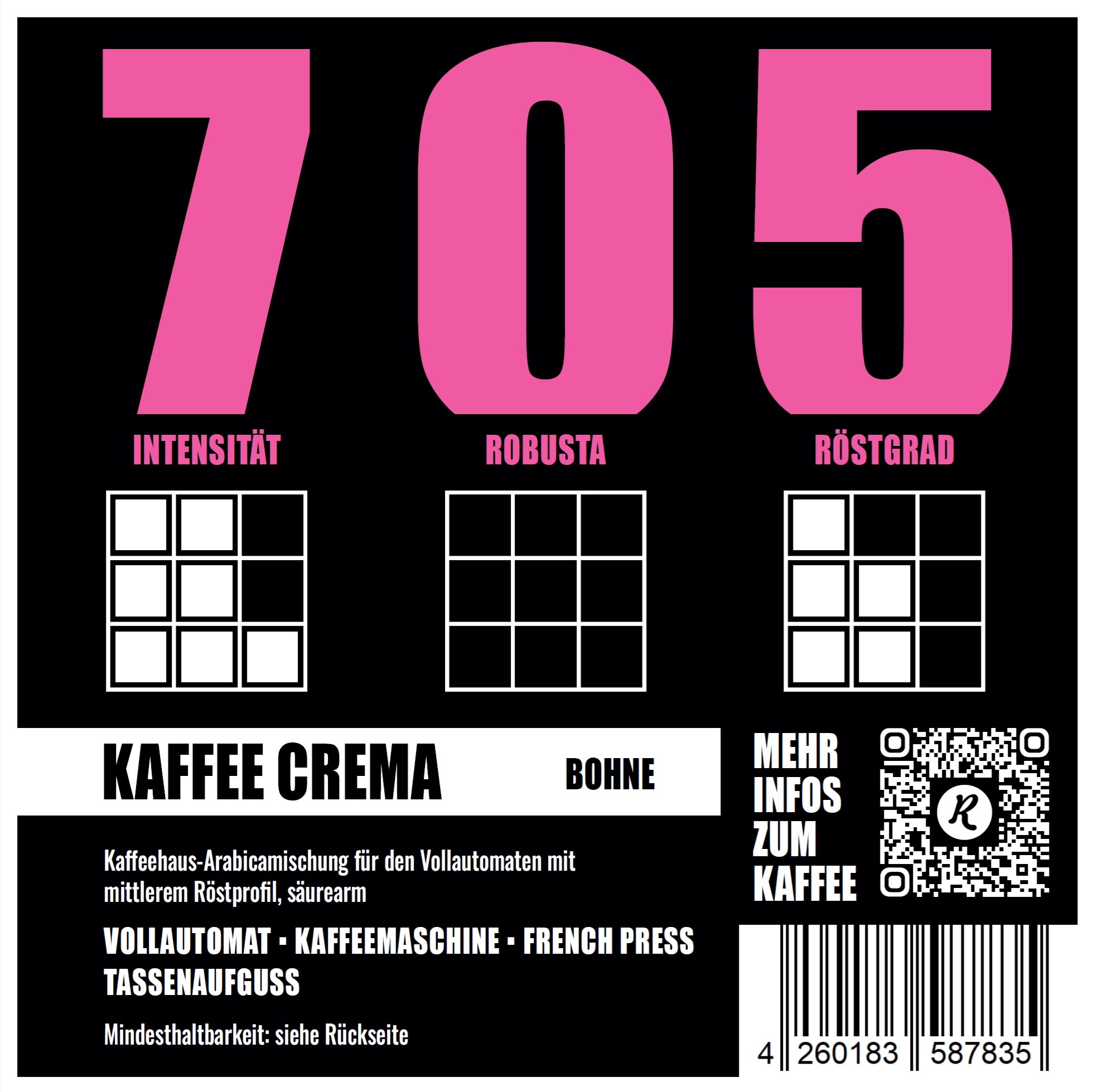 Rowdy - Kaffee Nr. 705 (1000g / ganze Bohne)