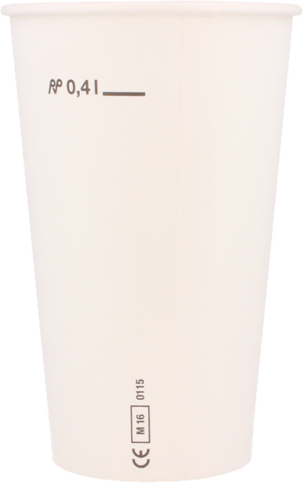 Hartpapierbecher weiß 400 ml, Ø 90mm