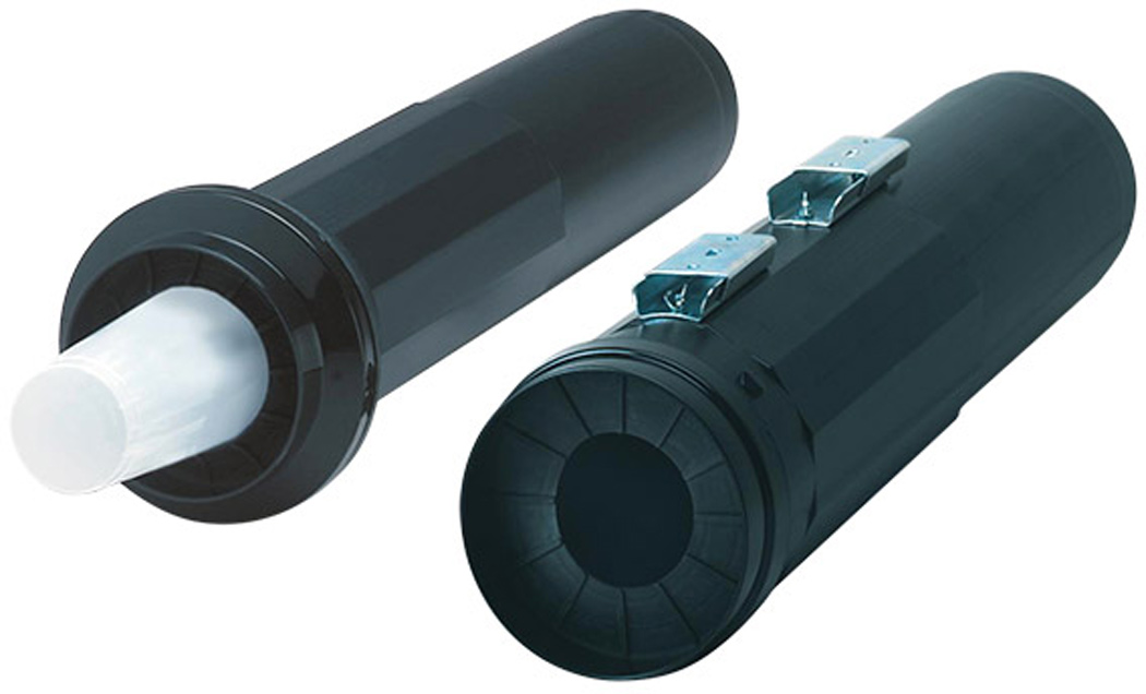 Einbau-Becher-Spender, Kunststoff, schwarz