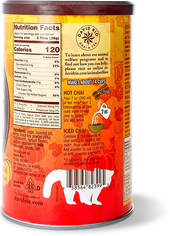 David Rio - Einzelhandel - Red Panda Pumpkin Chai (398 g)