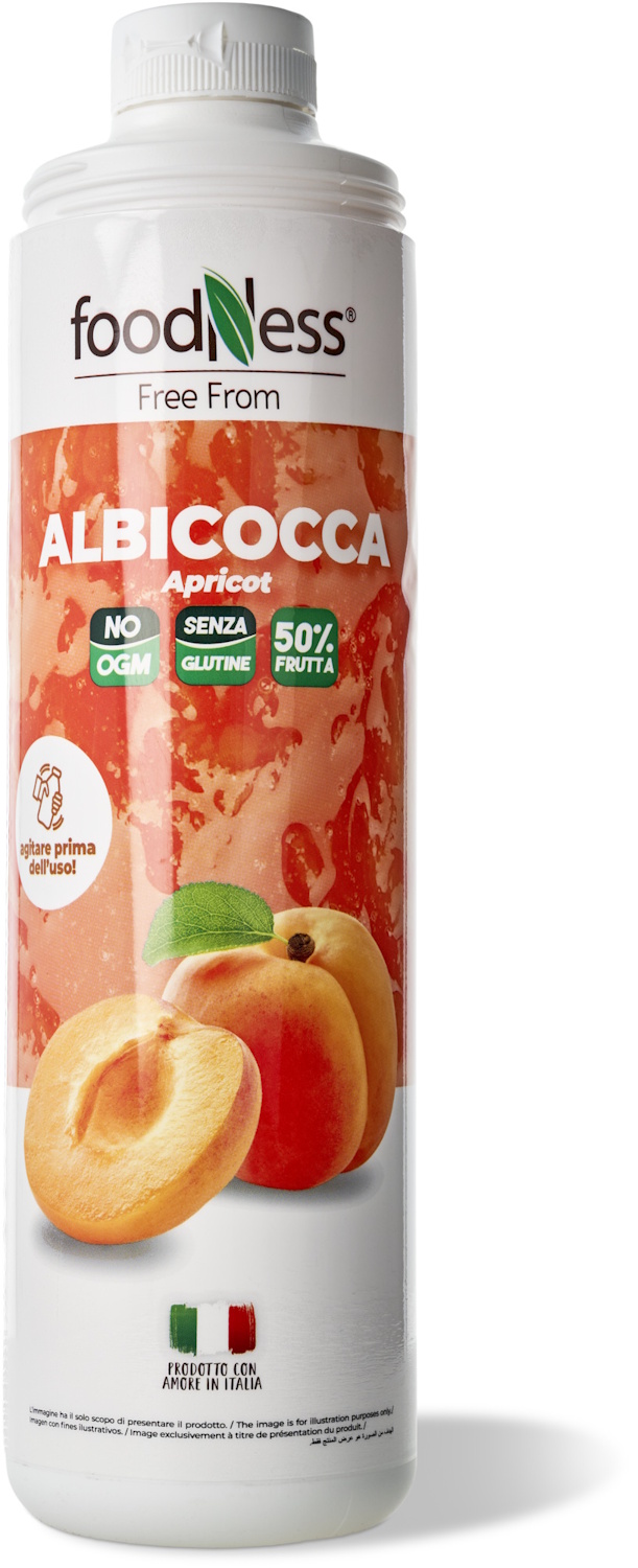 Foodness - Apricot 50 % 1 kg Aprikosensauce für Desserts, Eis & Joghurt