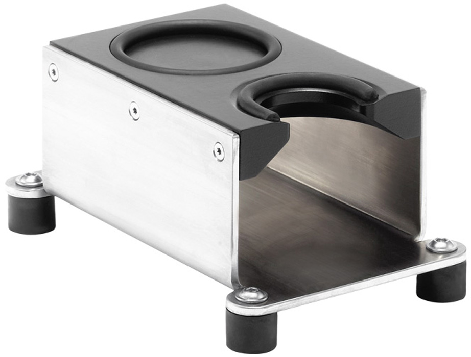 JoeFrex - Tamping Station aus Edelstahl, Buche schwarz