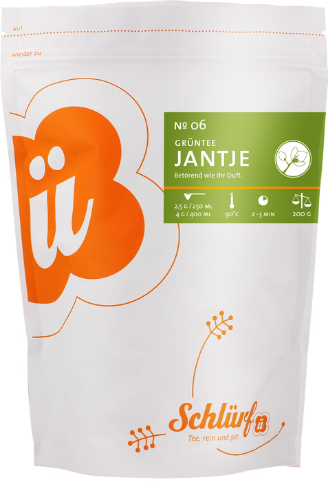 Schlürf - Beutel - No. 06 Bio Grüntee“Jantje” (200 g)