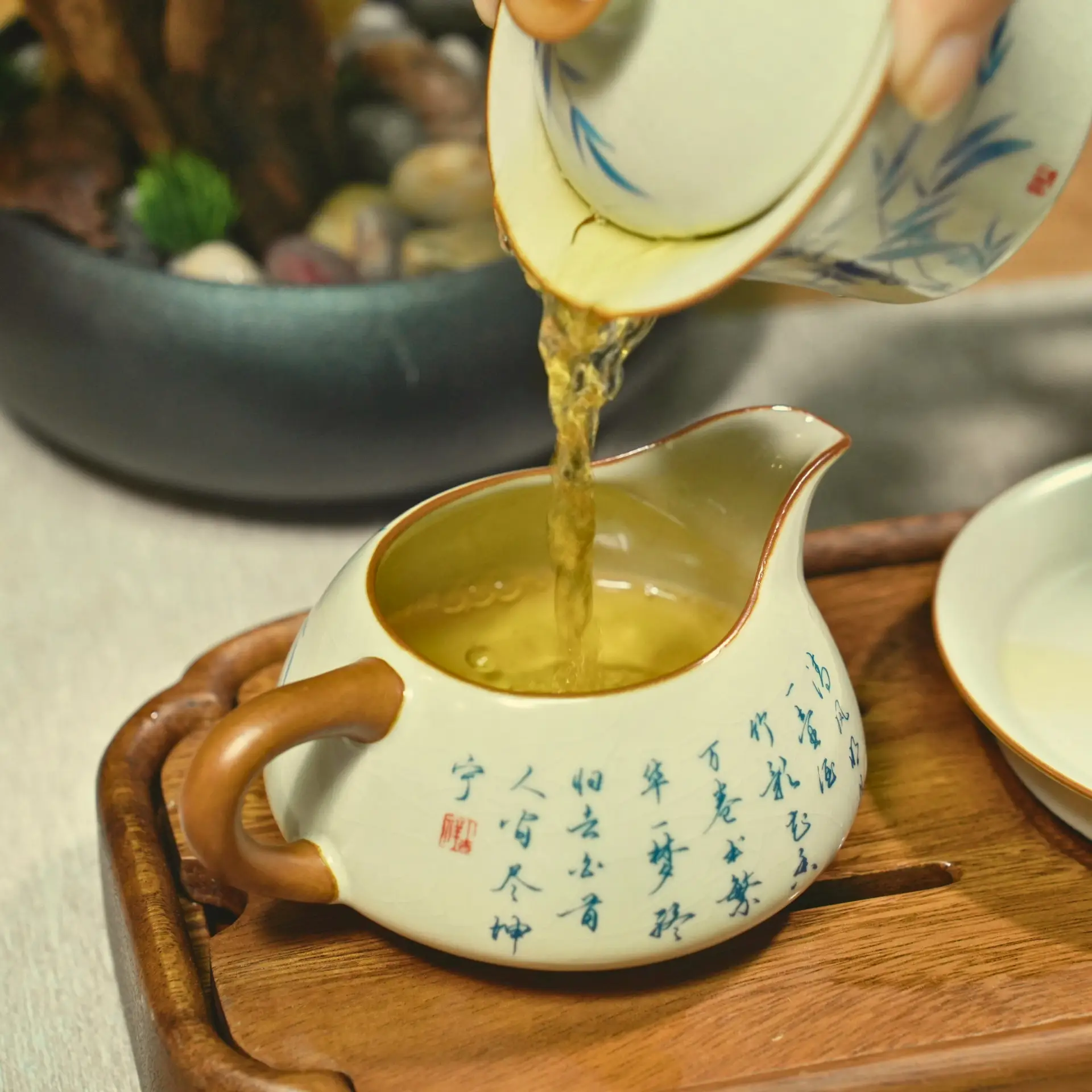 Teekanne gruener Tee