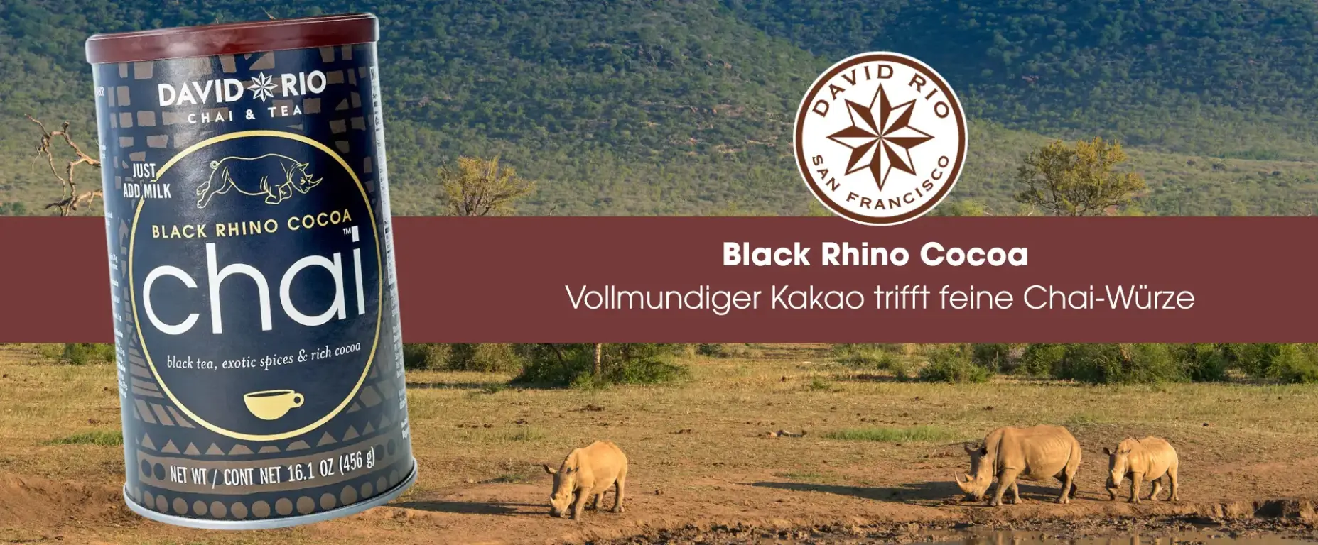David Rio Nashörner Savanne Black Rhino Cocoa