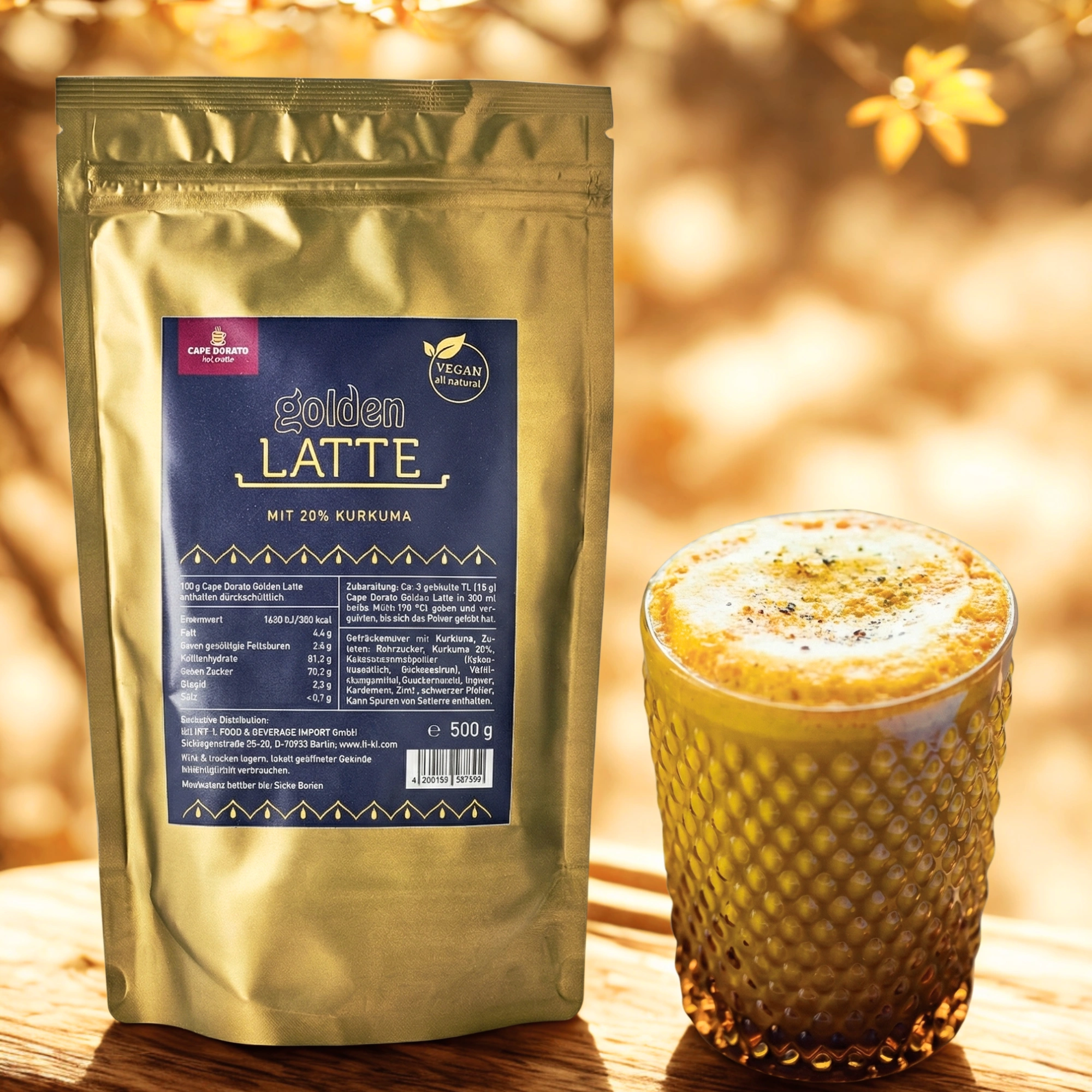 Getränk Golden Kurkuma Verpackung