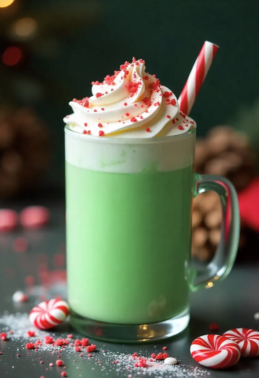 Grinch Glas Pfefferminzbonbon