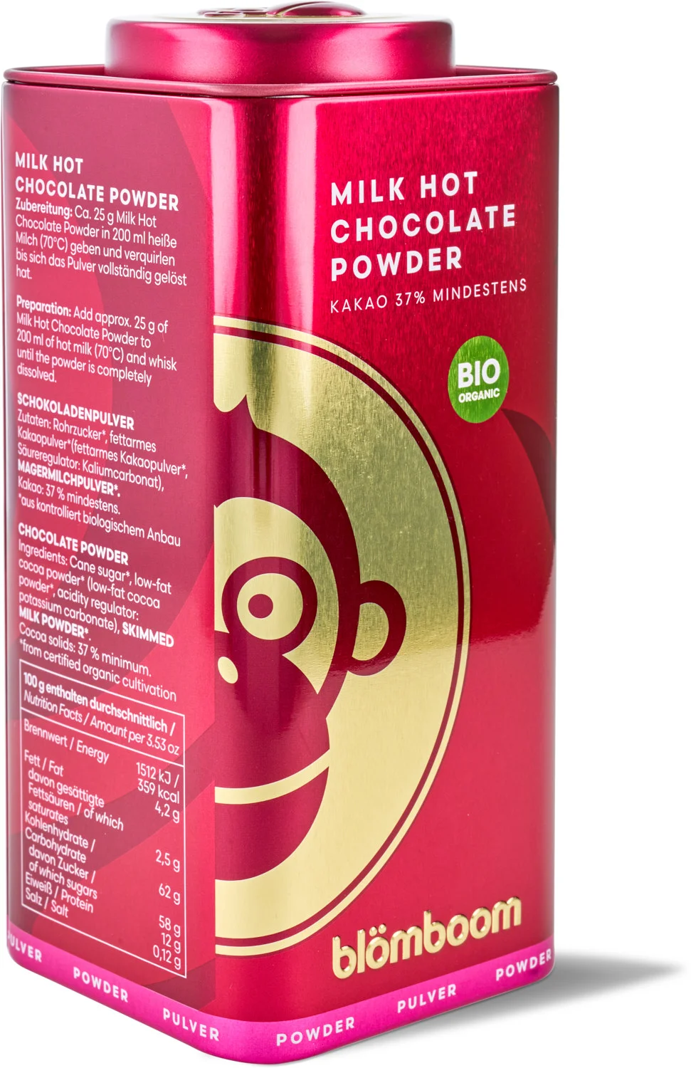 Blömboom - Einzelhandel Metall - Milk Hot Chocolate Powder Bio (6 x 200 g)