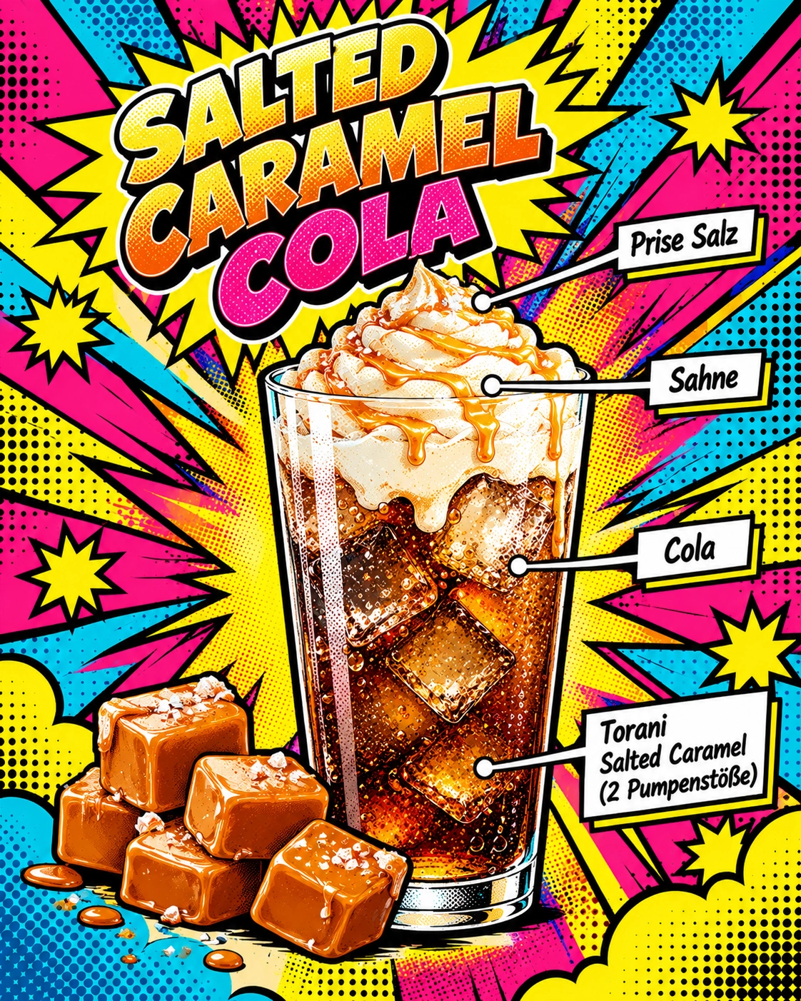Salted Caramel Cola Dirty Soda - Cola trifft auf Salted Caramel und cremige Sahne