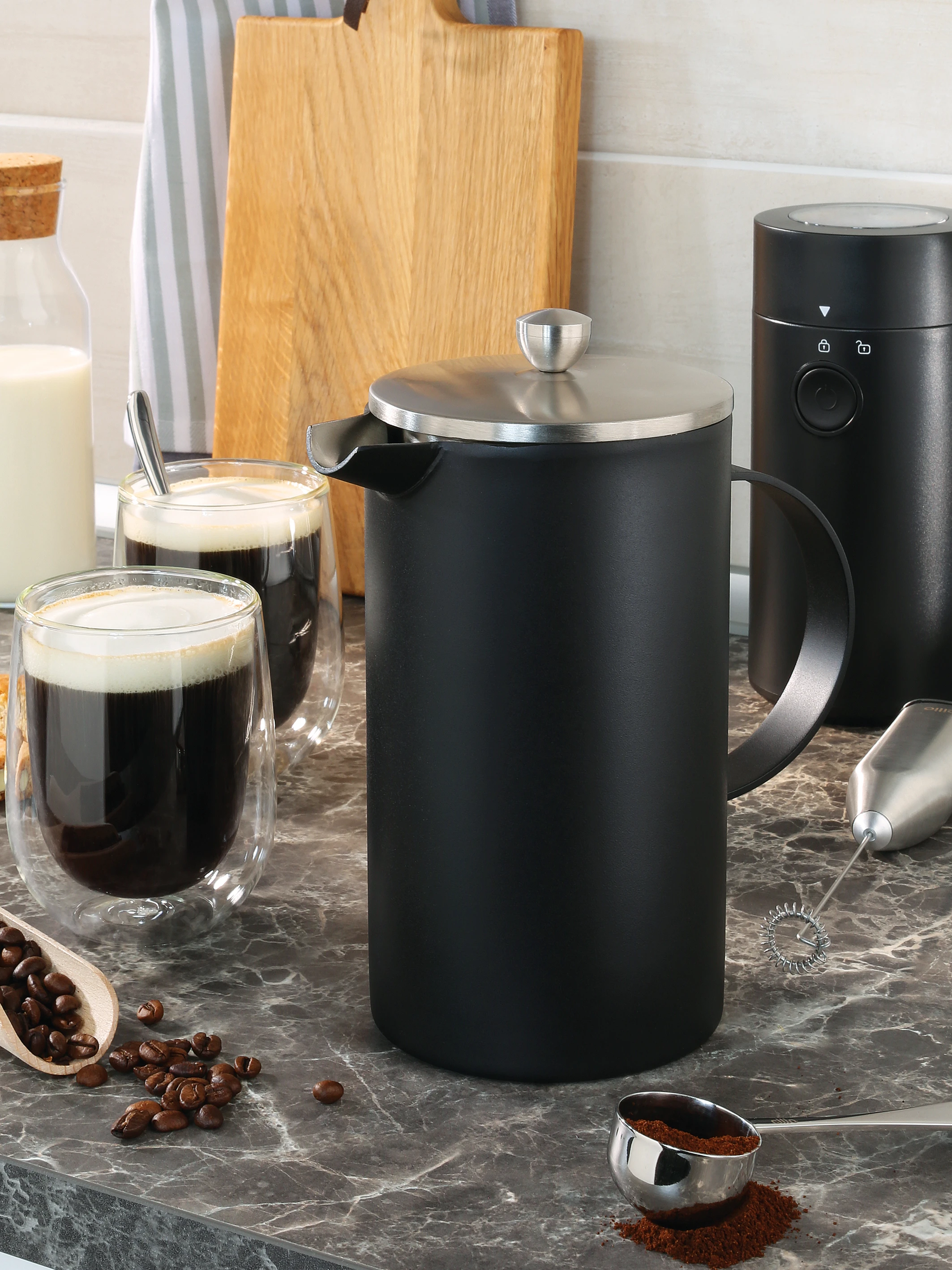Cilio schwarze Kanne Kaffee hochwertig