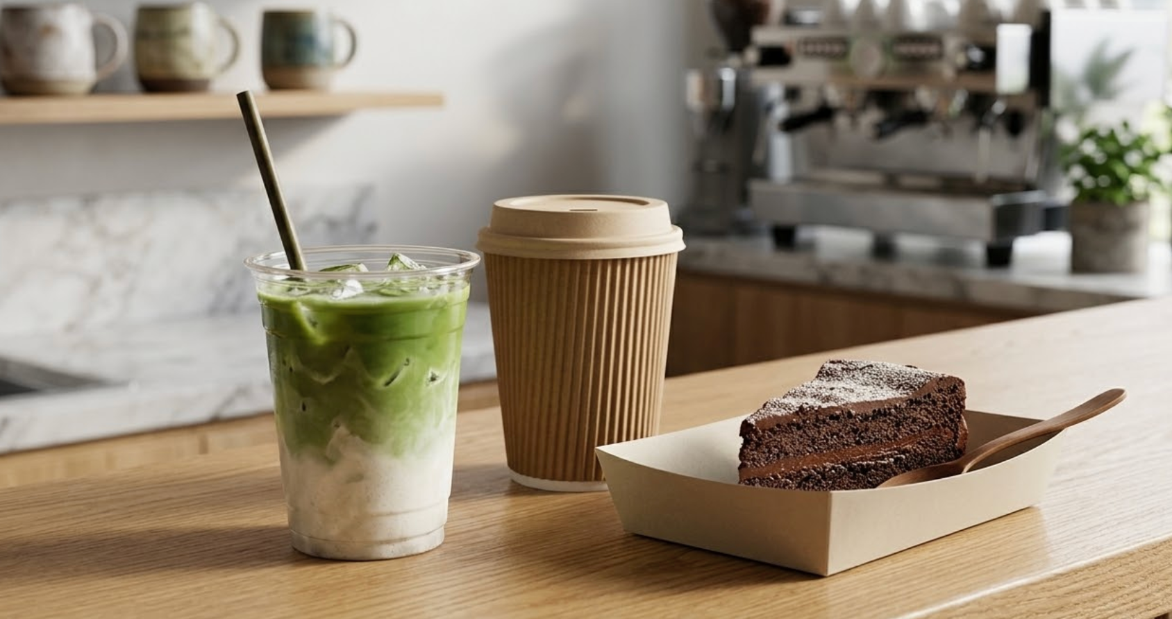 To Go Getraenke und Kuchen