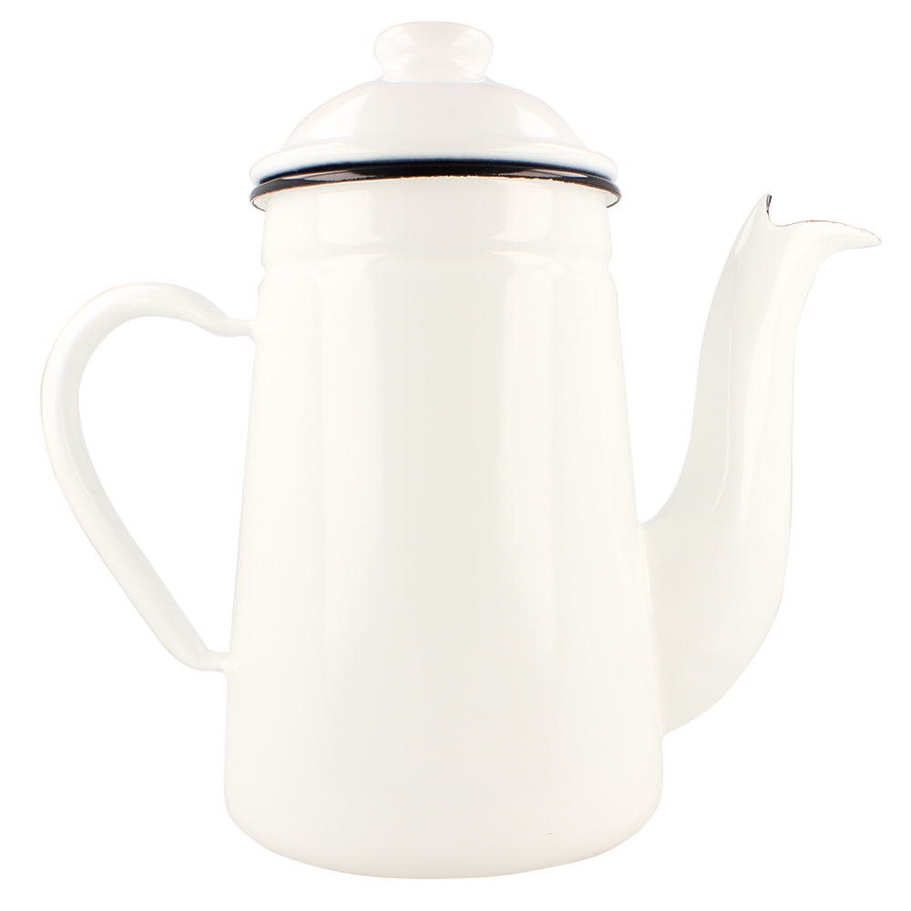 Kalita - Tatsujin Enamel Pelican Drip Pot 1.0 L WHITE