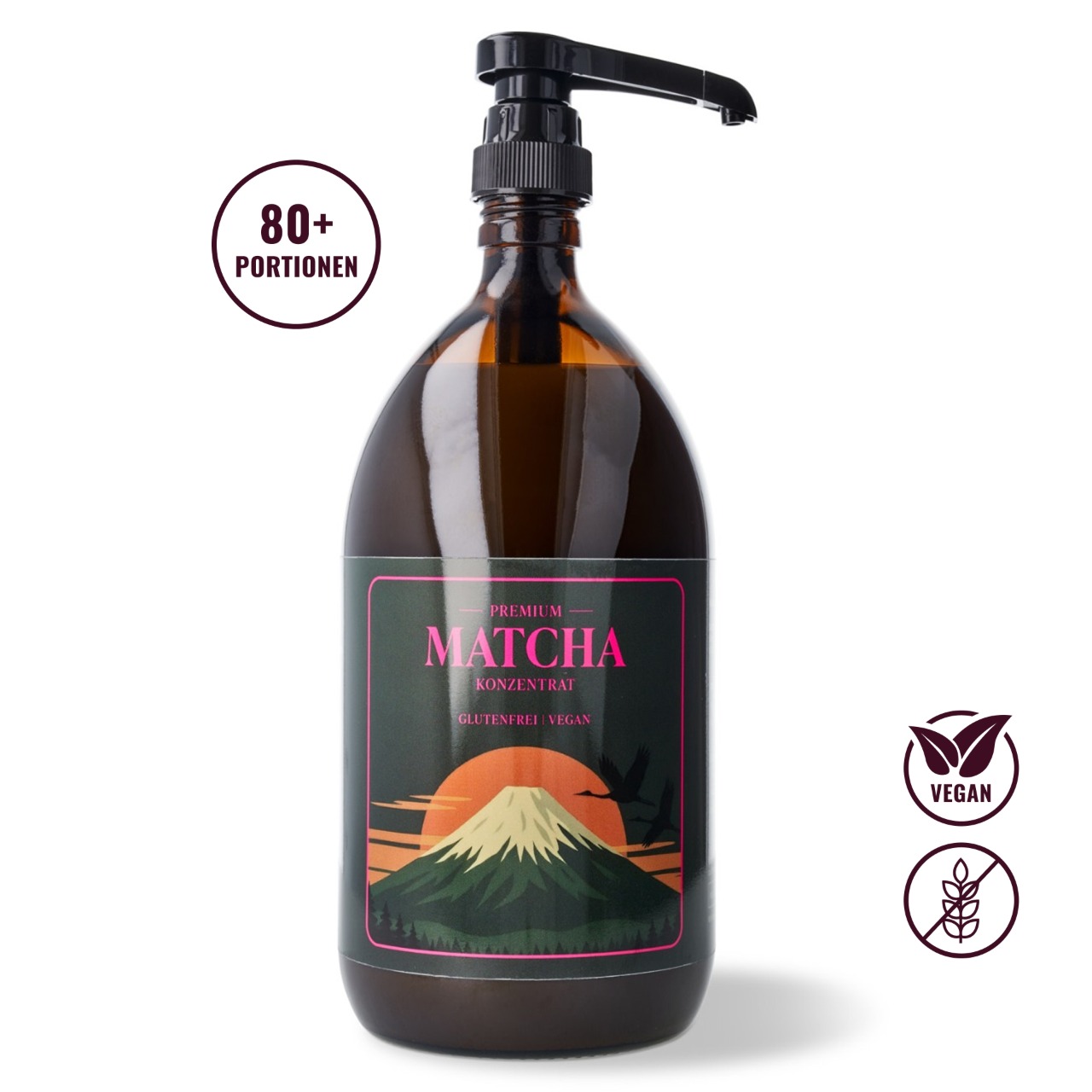 Matcha Getränkekonzentrat 1L Flasche  (3 x 1000ml)