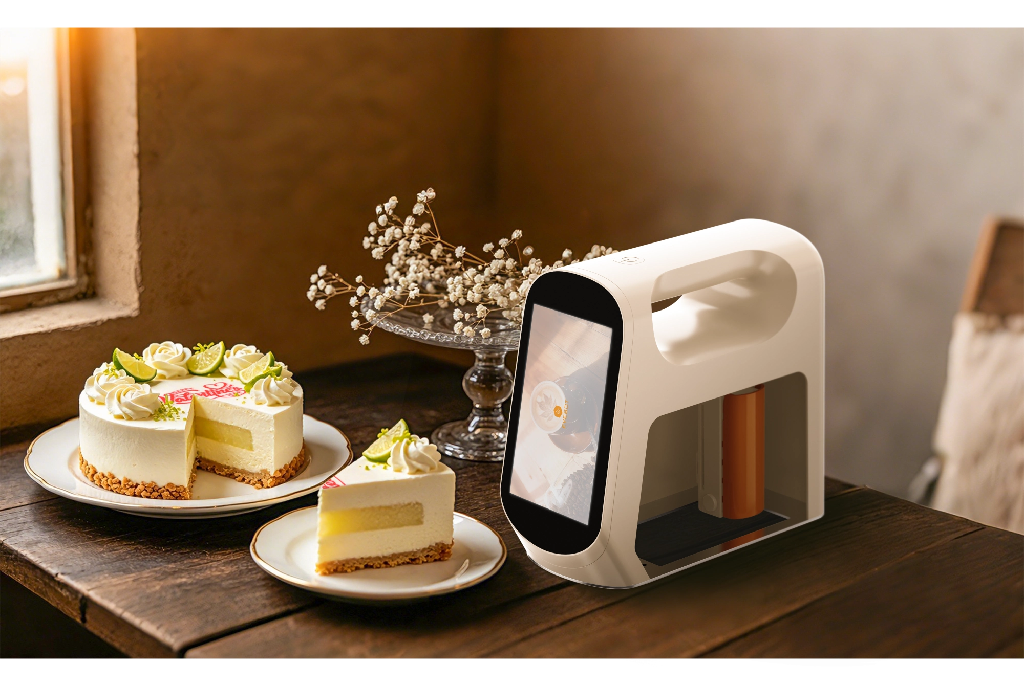 Evebot Kaffee und Kuchen