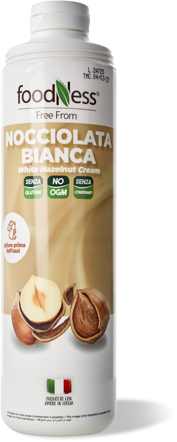 Foodness - White Hazelnut Cream 1 kg weiße Haselnusscreme für Waffeln & Patisser