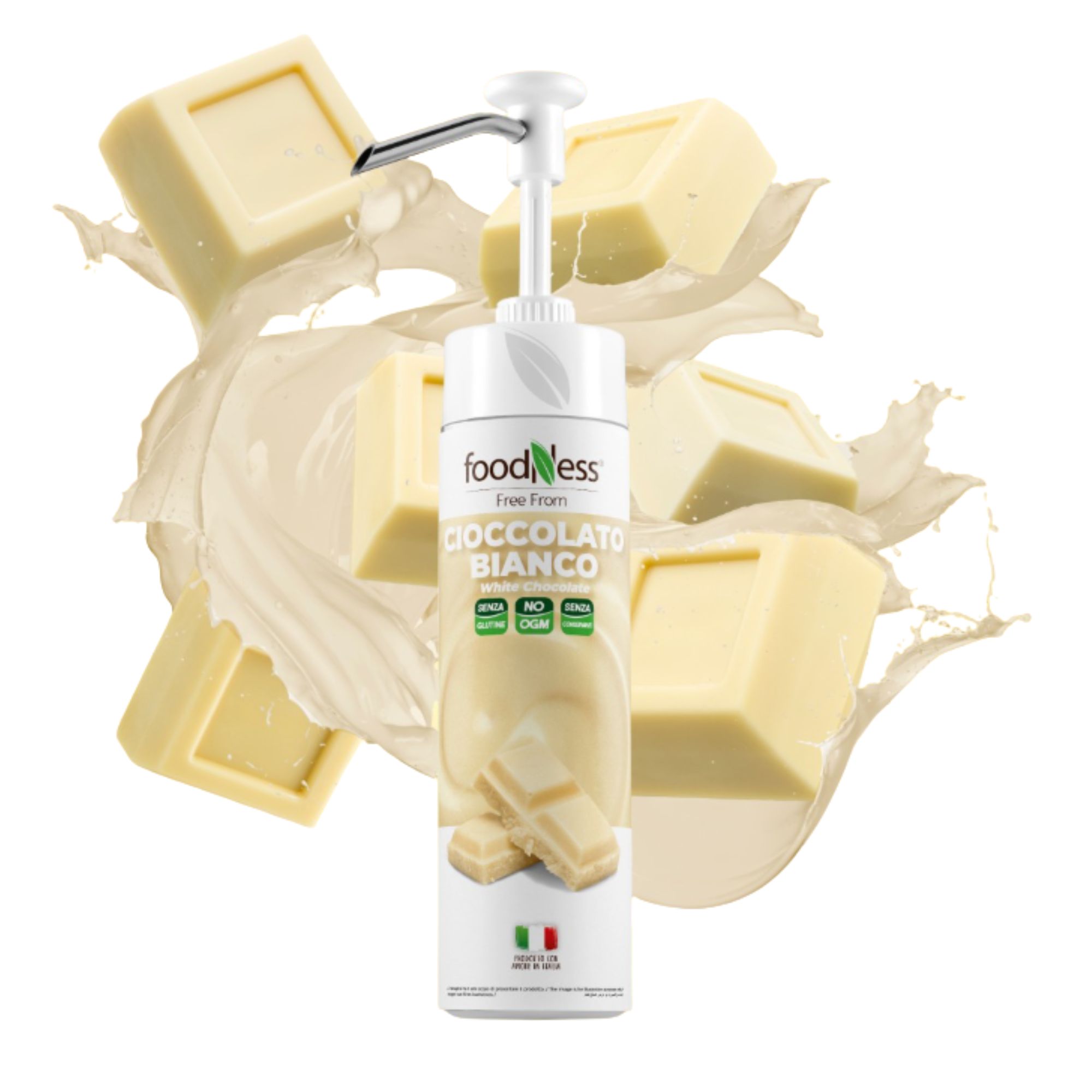 Foodness - White Chocolate Cream 1 kg weiße Schokoladencreme für Desserts & Getr