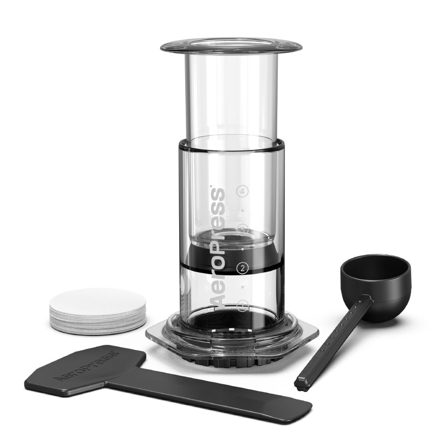AeroPress® - Clear Coffee Press inkl. 100 Filter (Original in durchsichtig)