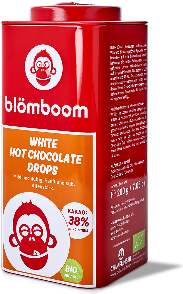 Blömboom - Einzelhandel Metall - White Hot Chocolate Drops Bio (6 x 200 g)