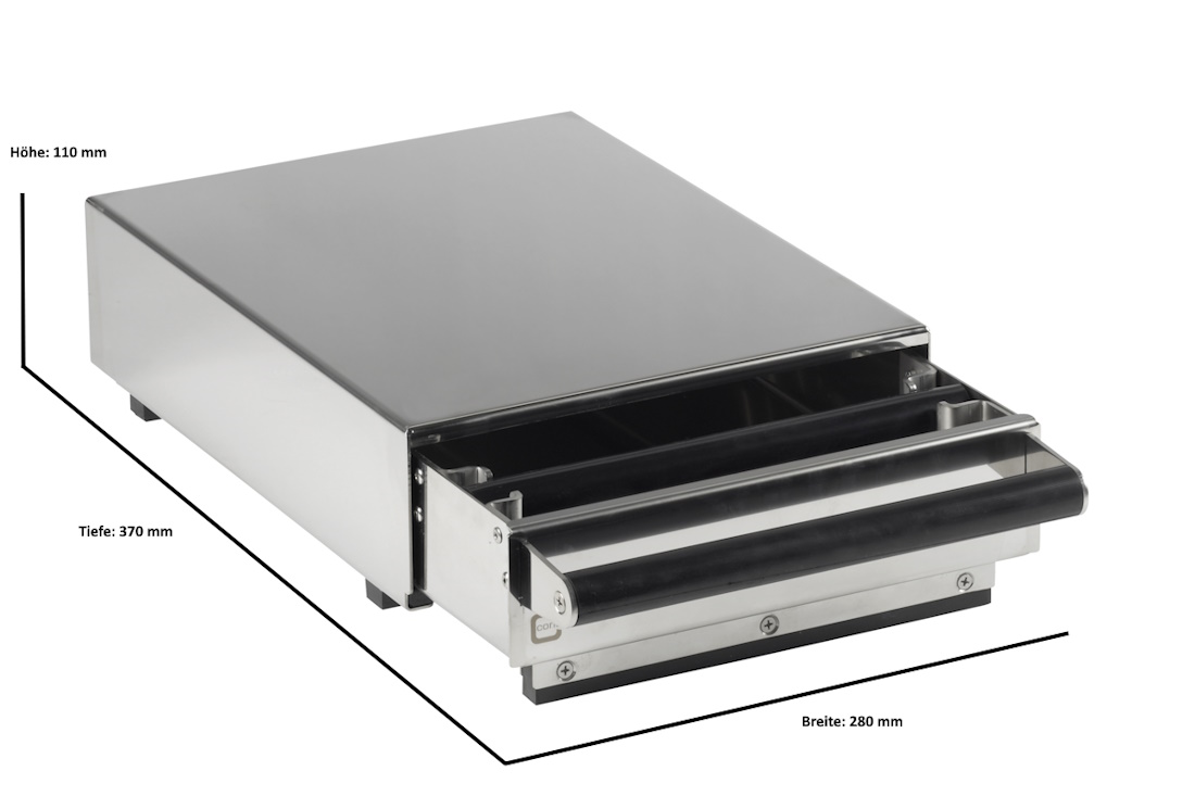 JoeFrex - Kaffeesatzlade Knockbox Abschlagkasten mit Lärmschutz, dxmm