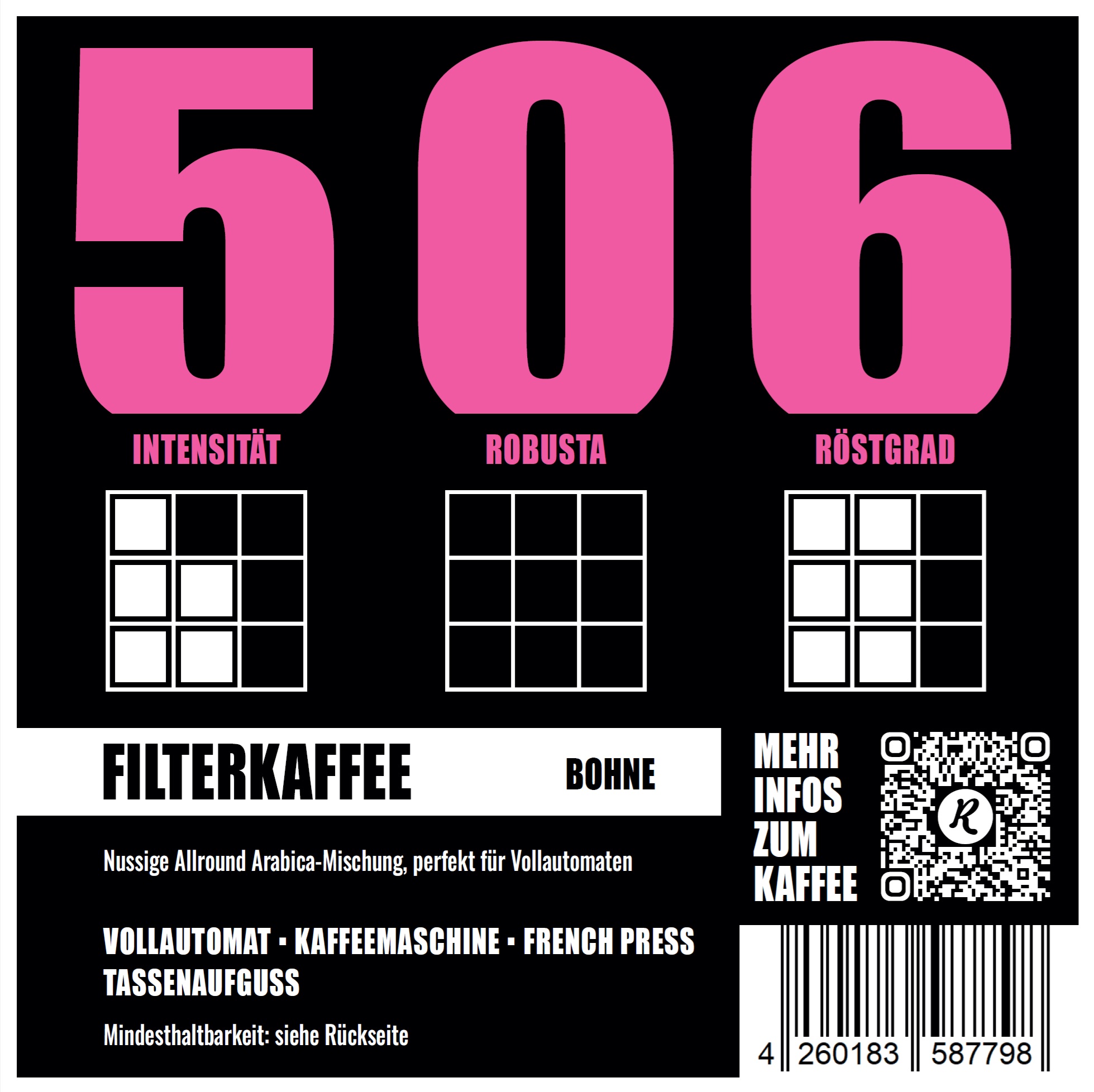 Rowdy - Kaffee Nr. 506 (1000g / ganze Bohne)