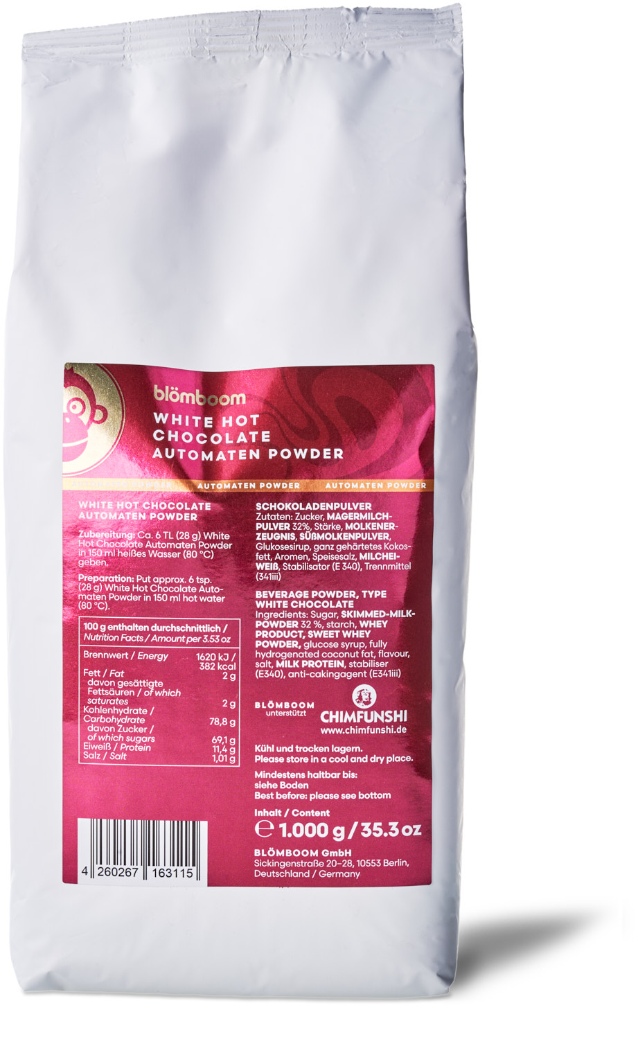 Blömboom - Gastronomie - White Hot Chocolate Automaten Powder (1000 g)
