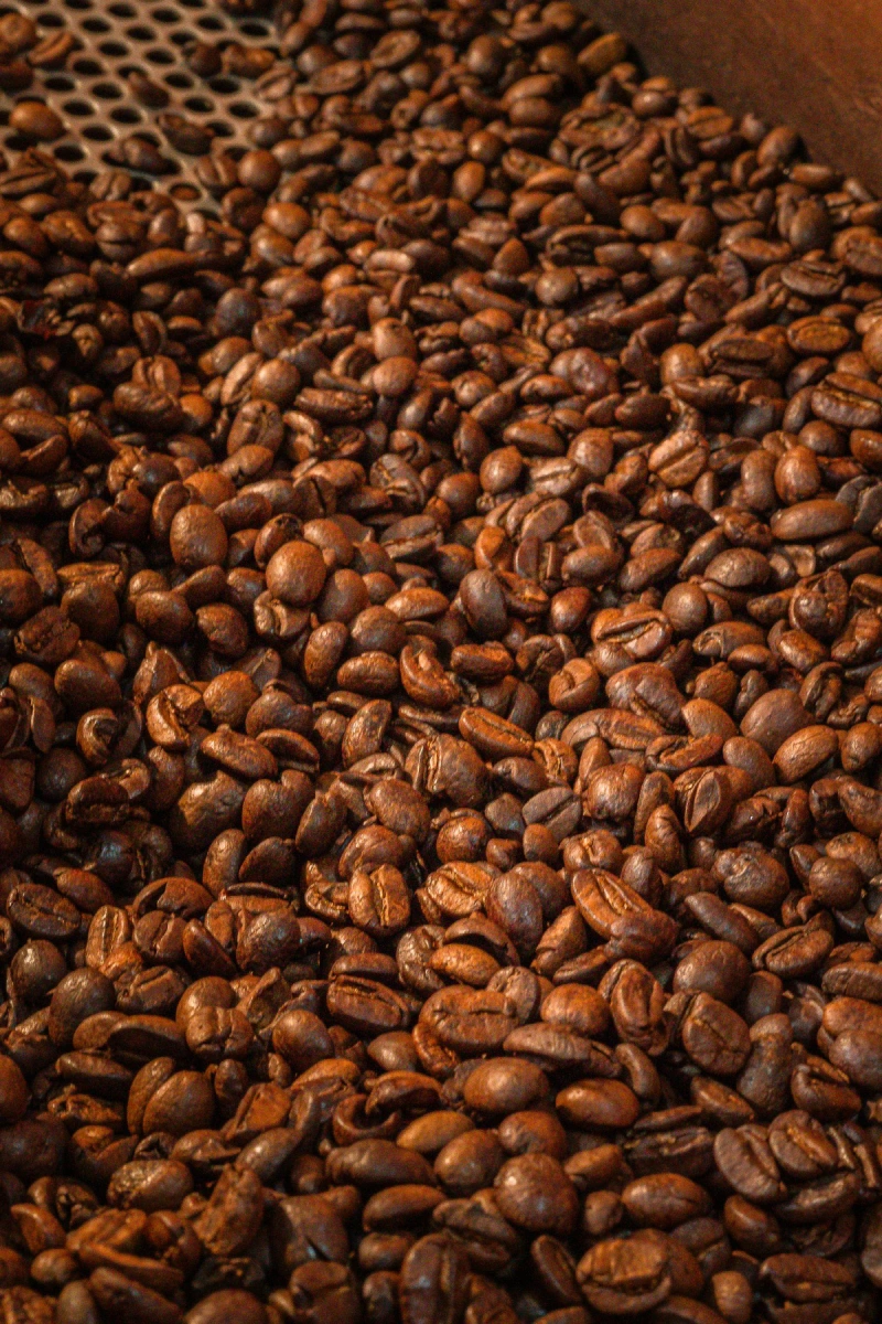 Kaffeebohnen beim Rösten