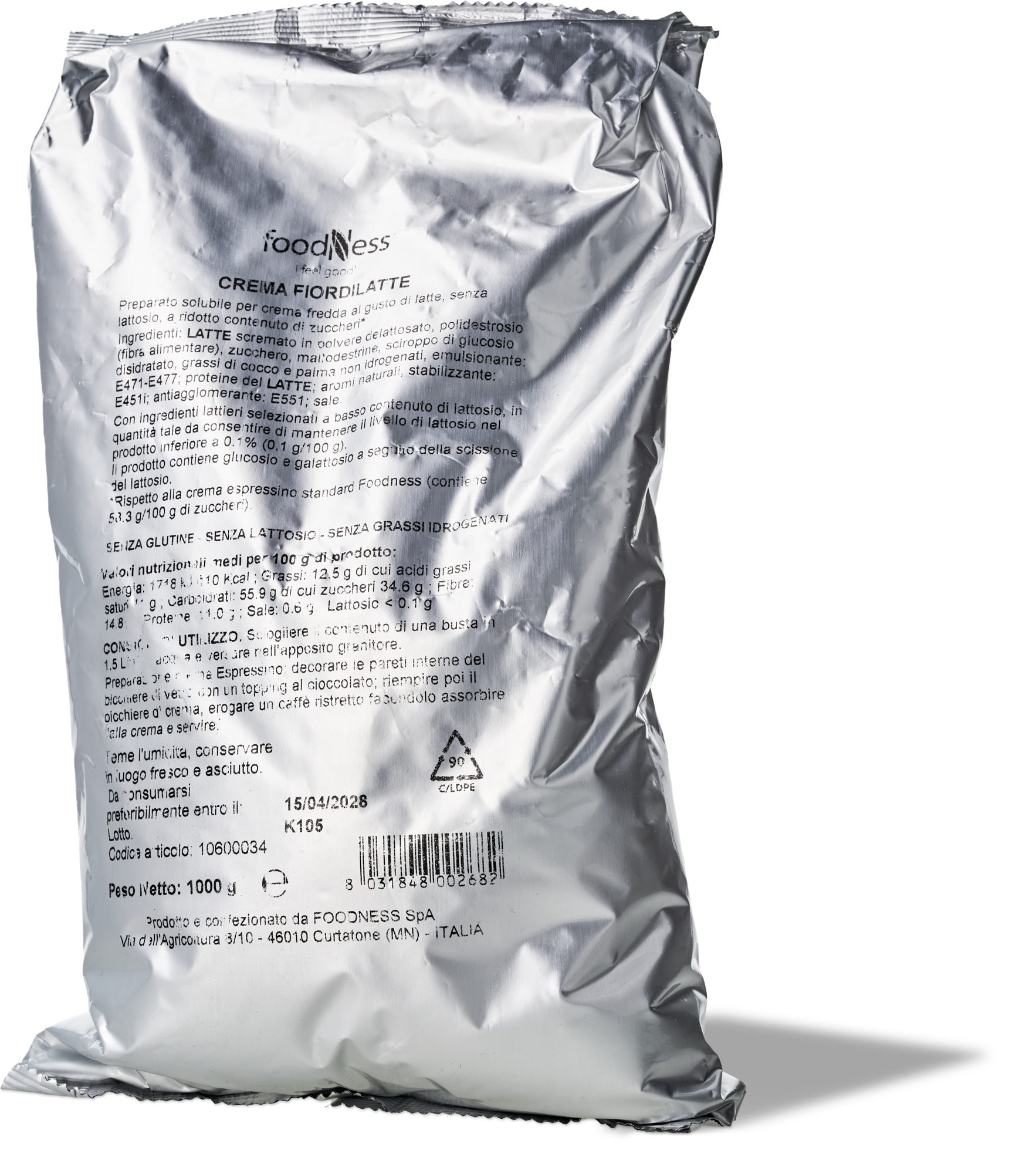 Foodness - Vanilla Soft Ice Cream 1 kg Pulver für Vanille-Softeis