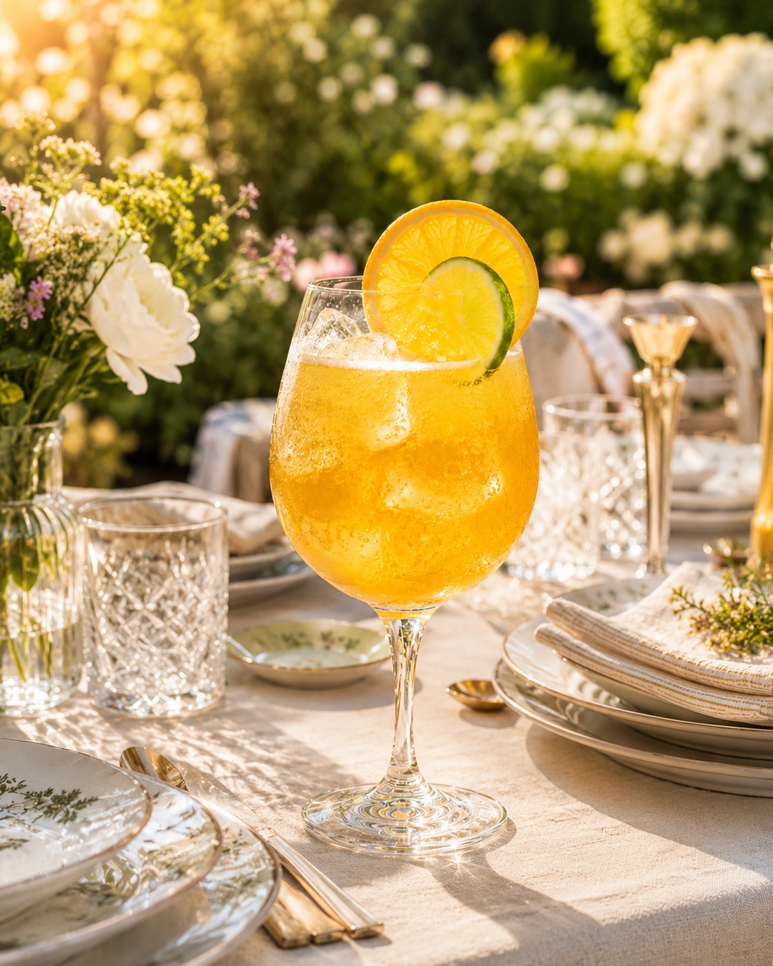 Golden Hour Spritz – spritziger Golden Latte Aperitif ohne Alkohol