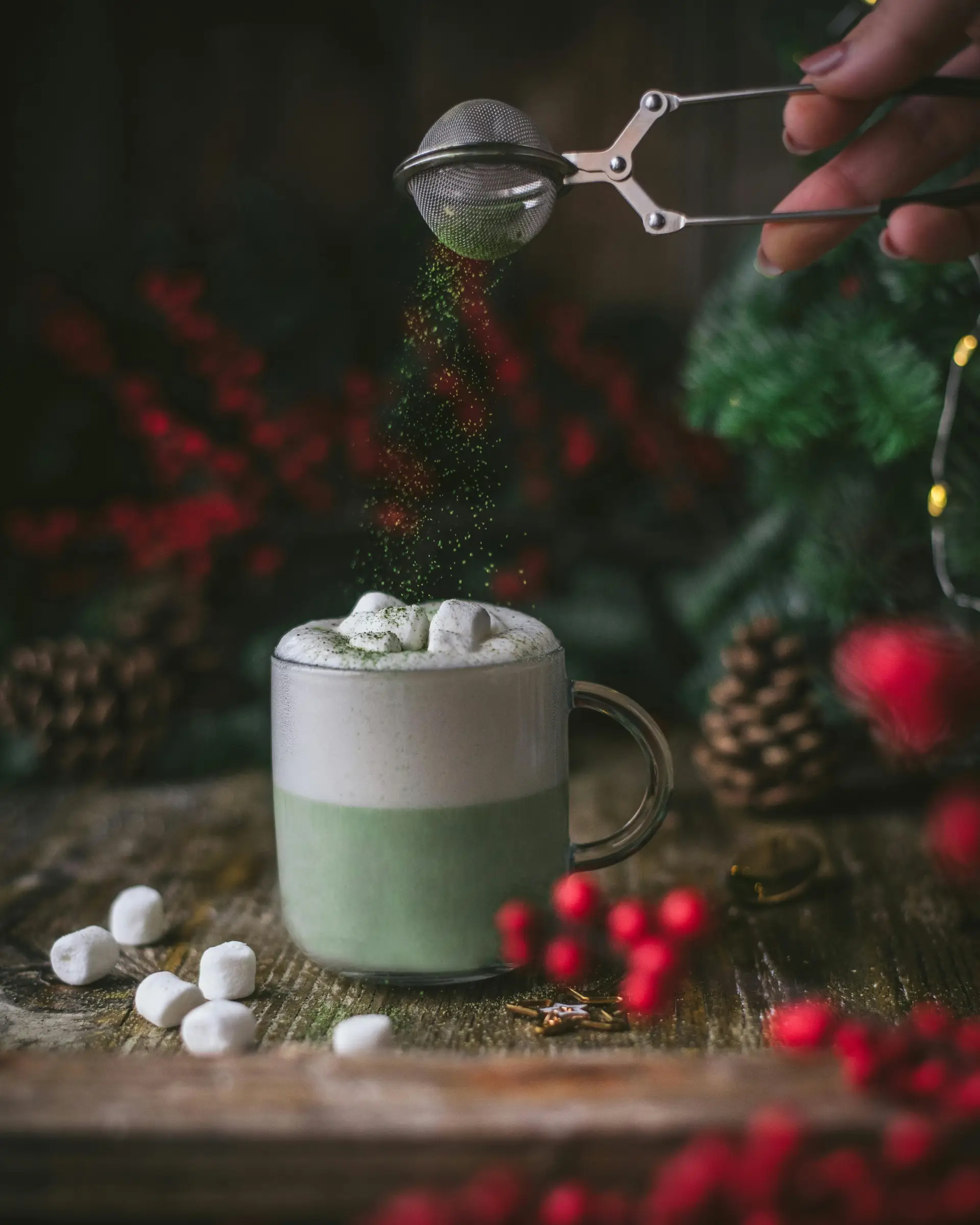 Matcha Latte Winter Weihnachten
