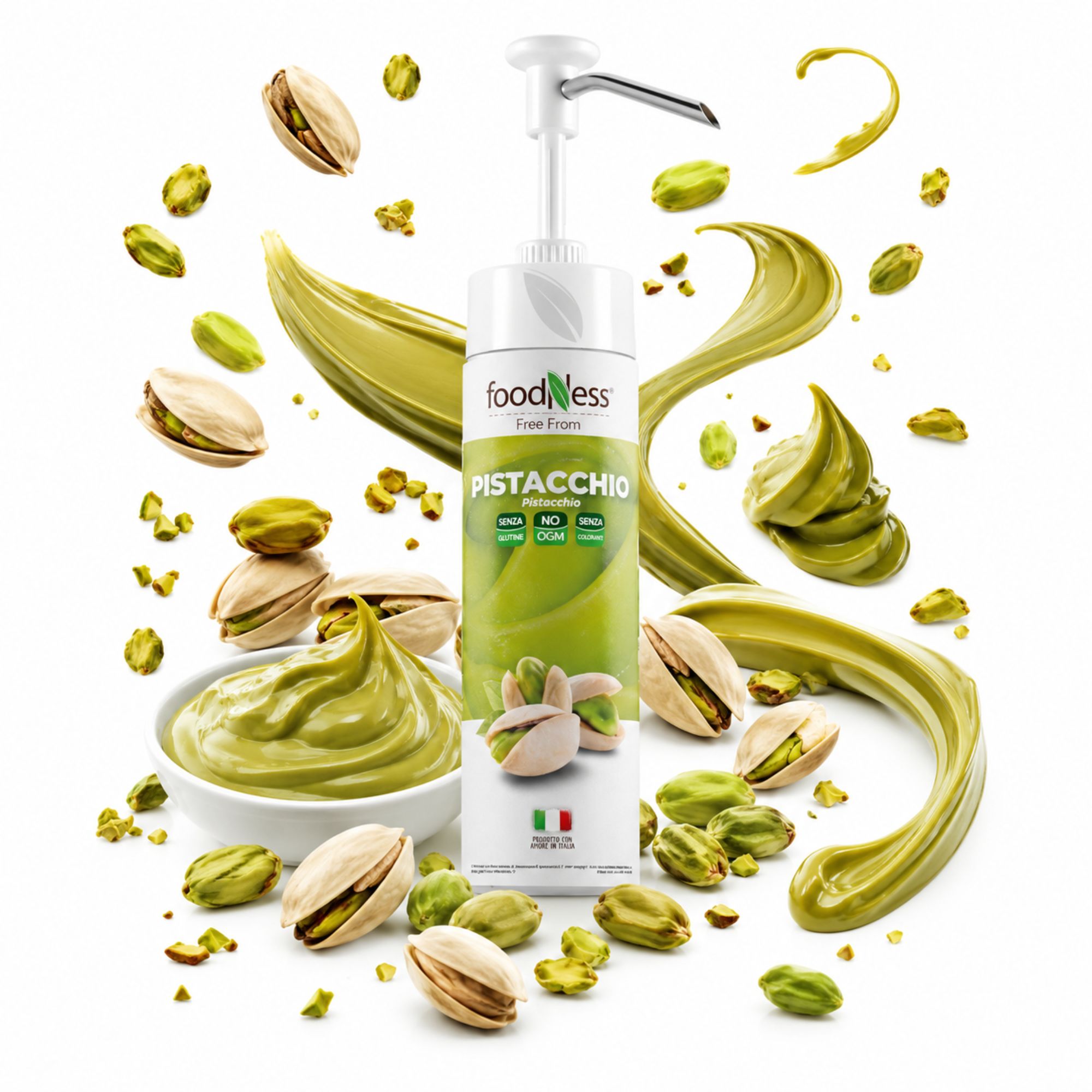 Foodness - Pistachio Cream 1 kg Pistaziensauce für Desserts, Eis & Gebäck
