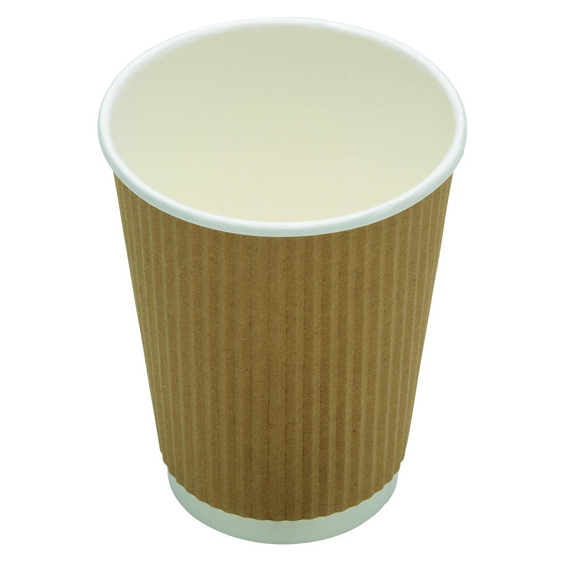 Riffelbecher braun, Ø 90mm, Double Wall, 300 ml