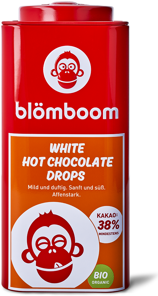 Blömboom - Einzelhandel Metall - White Hot Chocolate Drops Bio (6 x 200 g)