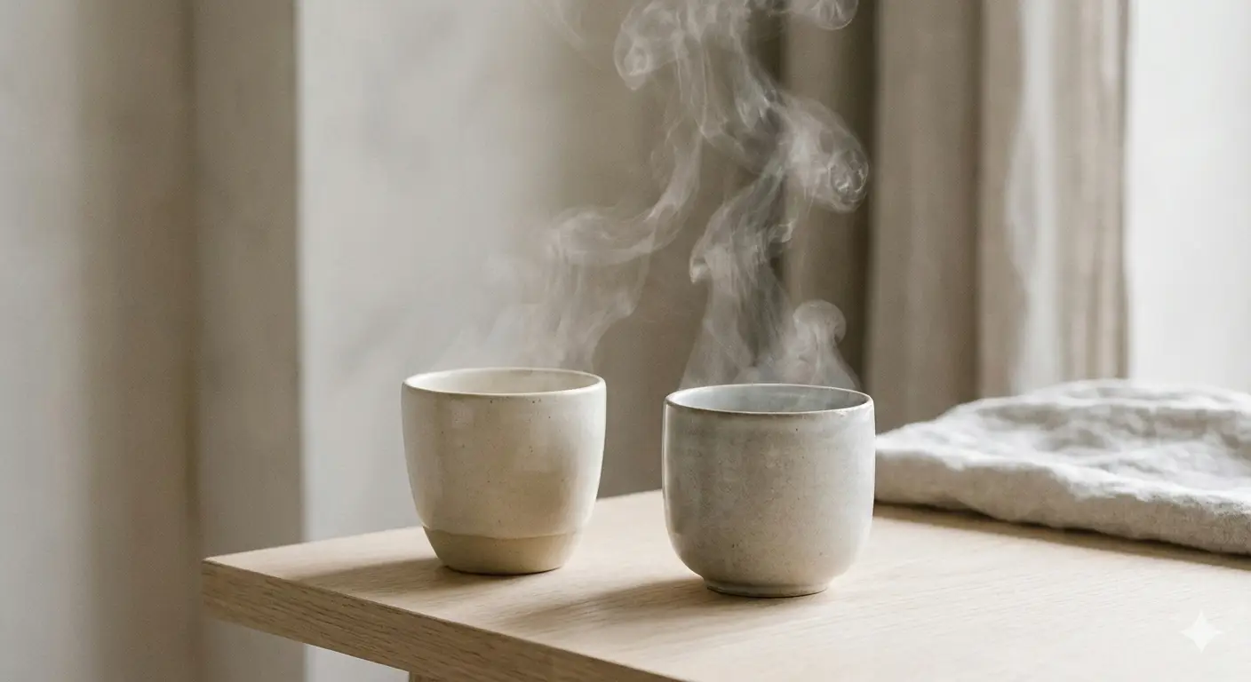 Dampfende Tassen modern minimalistisch