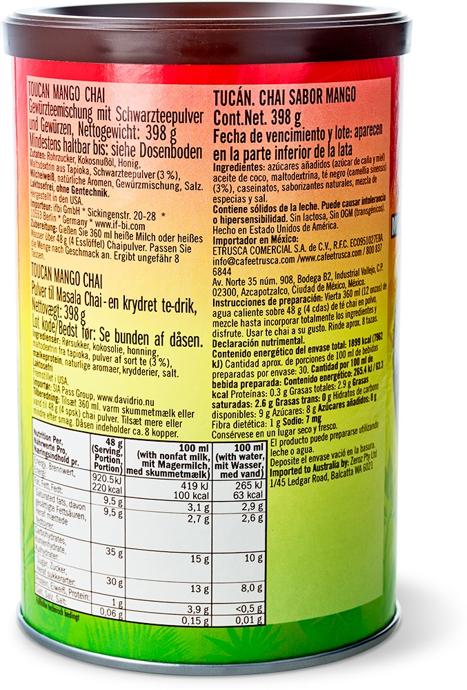 David Rio - Einzelhandel - Toucan Mango Chai (398 g)