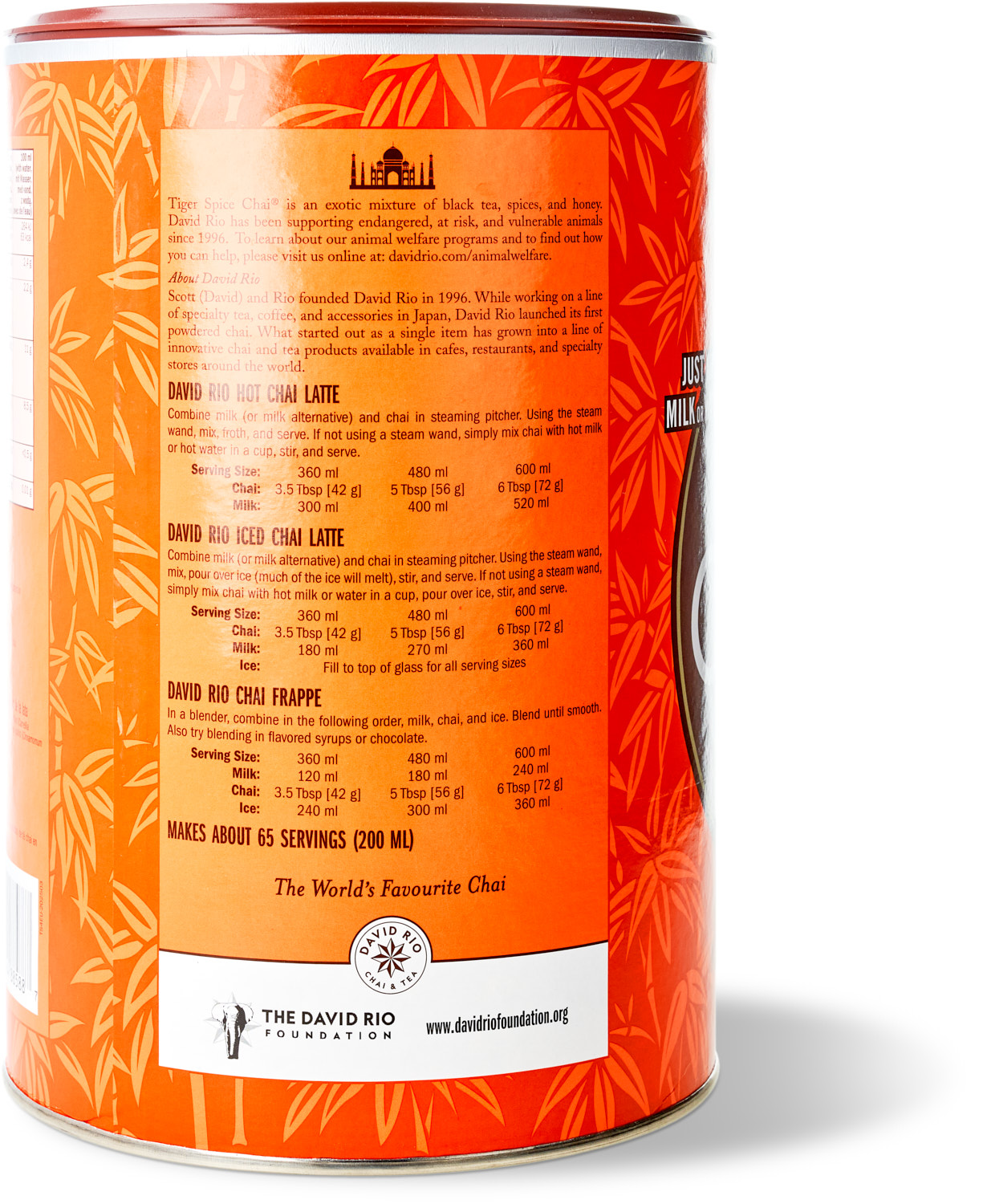 David Rio - Gastronomie - Tiger Spice Chai (1814 g) EU