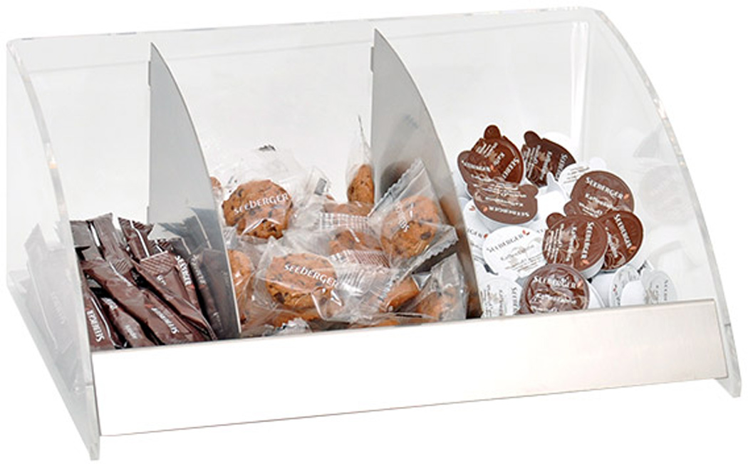 SB-Organizer, acryl-Edelstahl, 3er, waagerecht