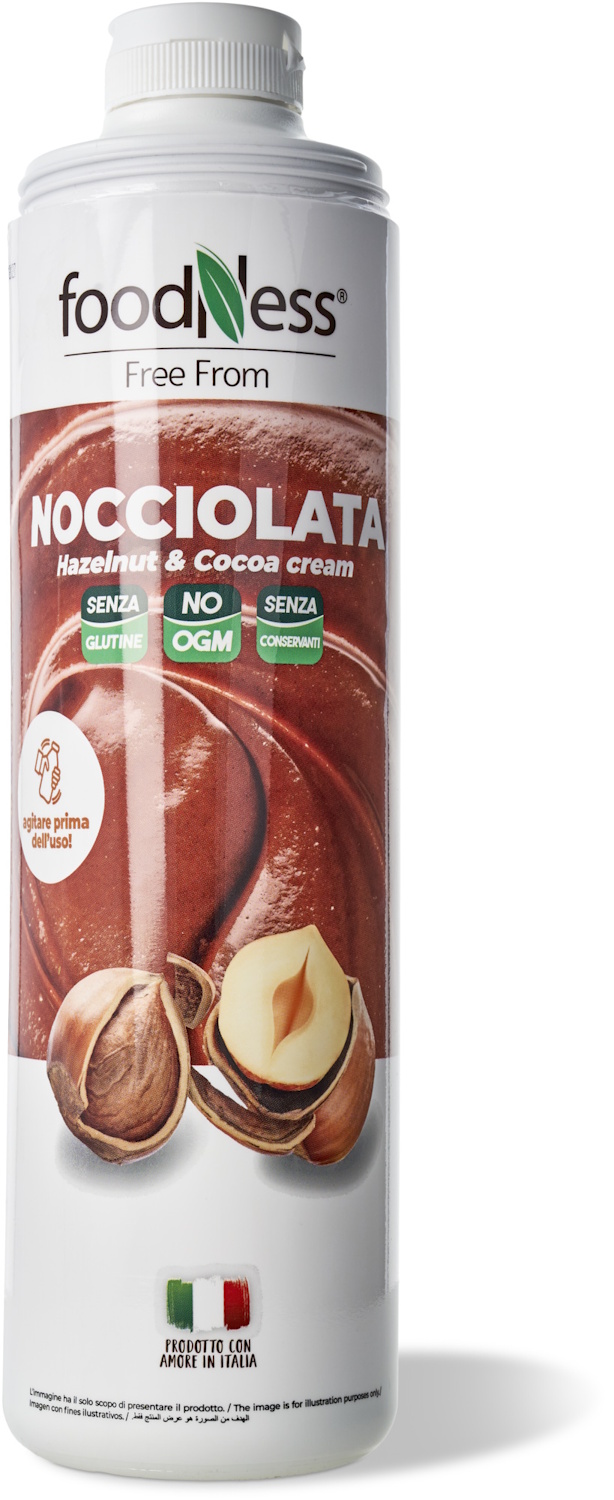 Foodness - Hazelnut & Cocoa Cream 1 kg Haselnuss-Kakao-Creme für Waffeln & Crêpe