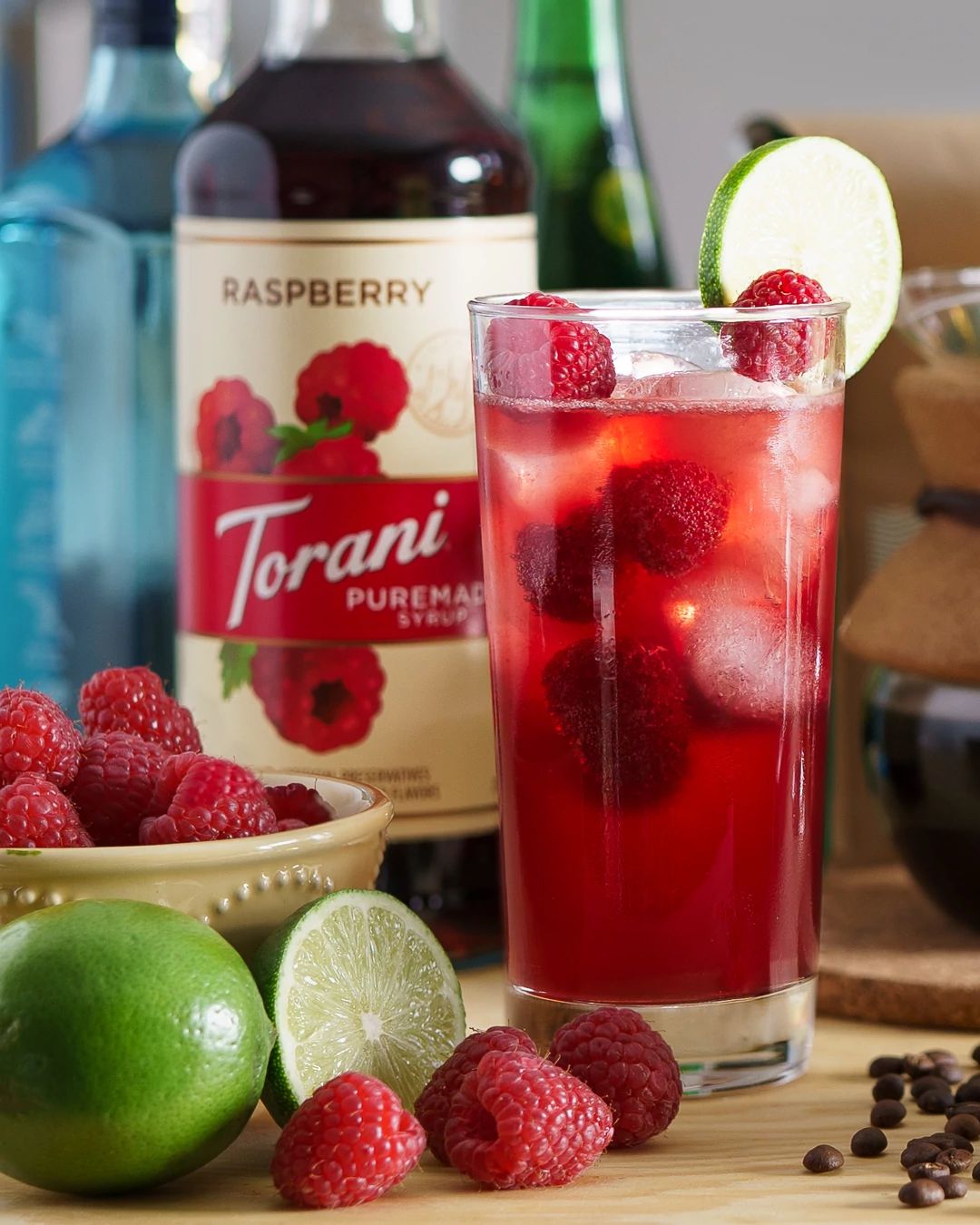 Torani Puree Blend Raspberry Torani - Puremade Syrup - Raspberry (750 ml) | 10612 | für B2b