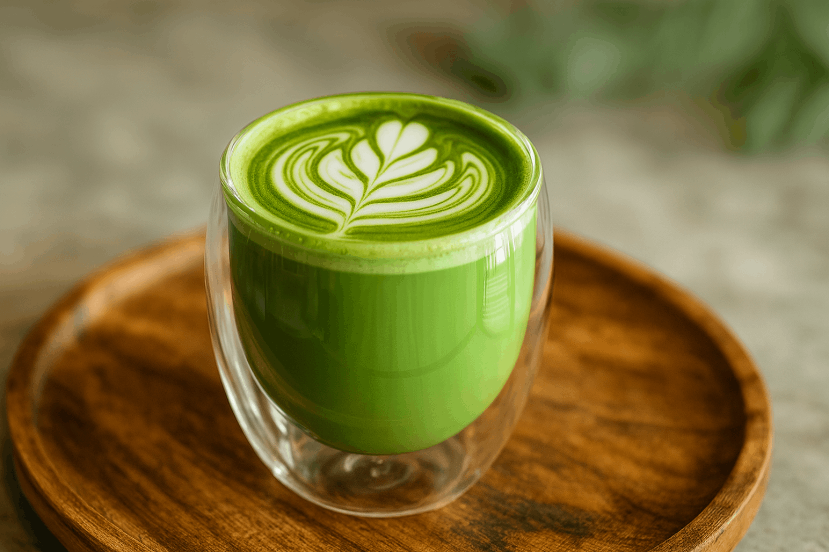 Matcha im Glas