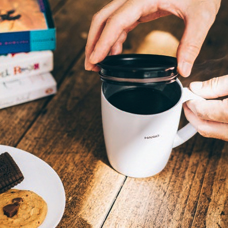Hario - Wärmespeicherbecher mit Deckel grau 300ml
