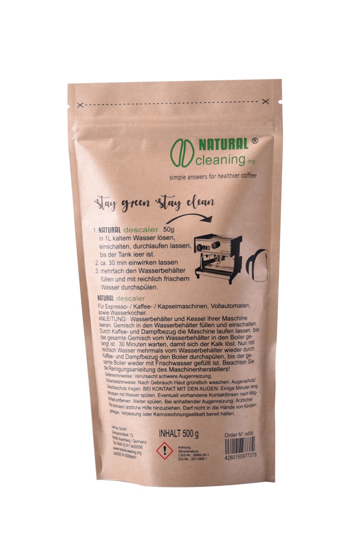 JoeFrex - Entkalker Pulver für Kaffeemaschinen 500g