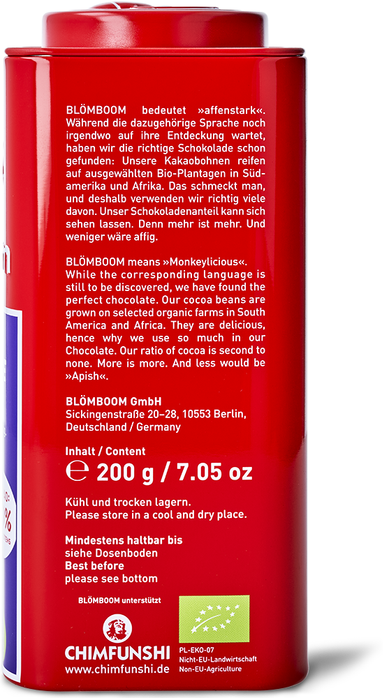 Blömboom - Einzelhandel Metall - Dark Hot Chocolate Drops Bio (6 x 200 g)