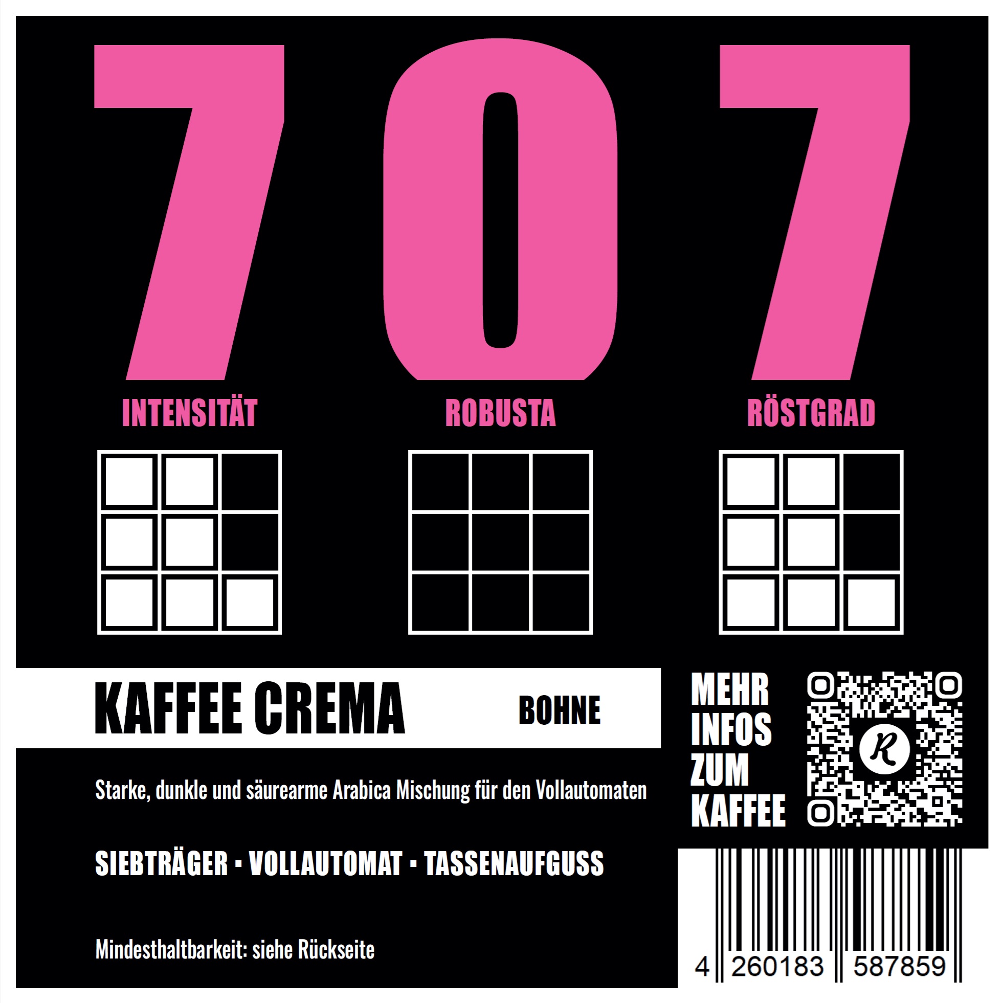 Rowdy - Kaffee Nr. 707 (1000g / ganze Bohne)