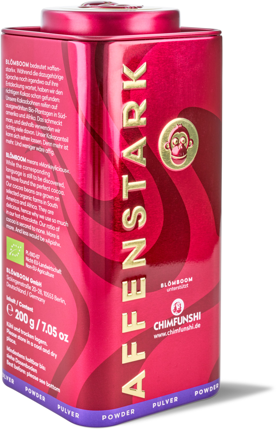 Blömboom - Einzelhandel Metall - Dark Hot Chocolate Powder Bio (6 x 200 g)