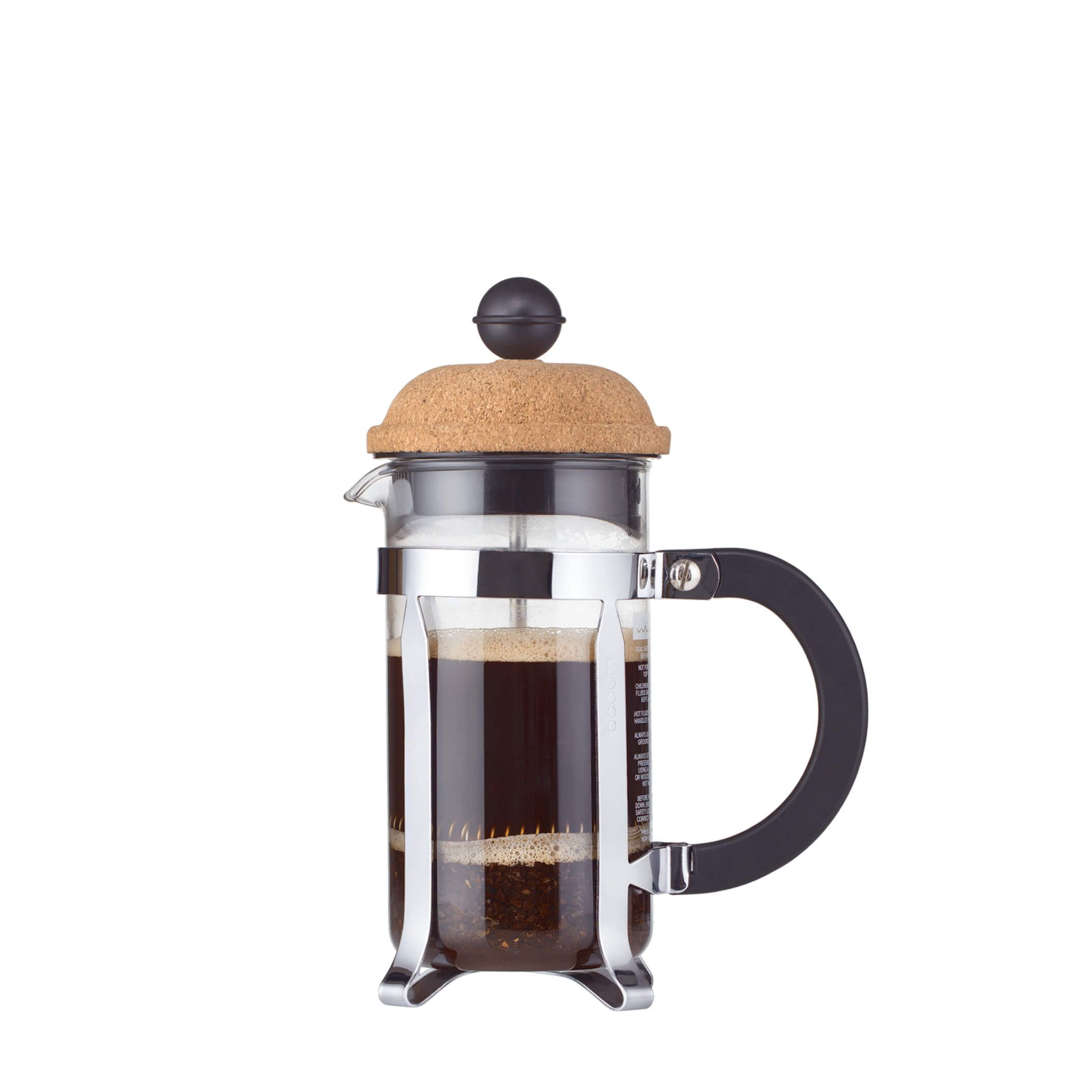 Bodum - Chambord - Kaffeebereiter, Edelstahl & Kork, 3 Ts, 0,35 l