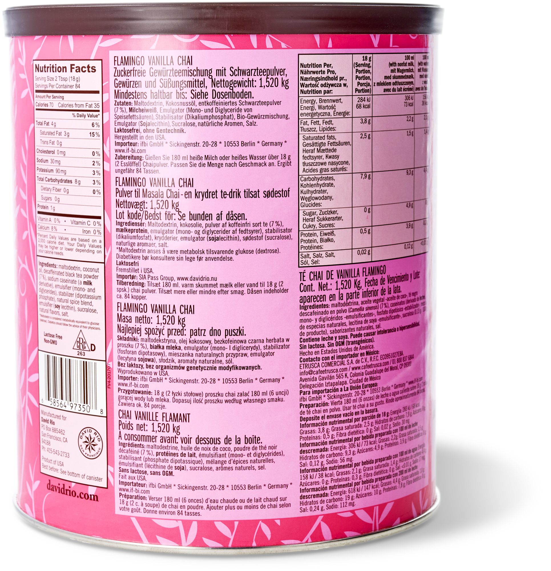 David Rio - Gastronomie - Flamingo Vanilla (1520 g)