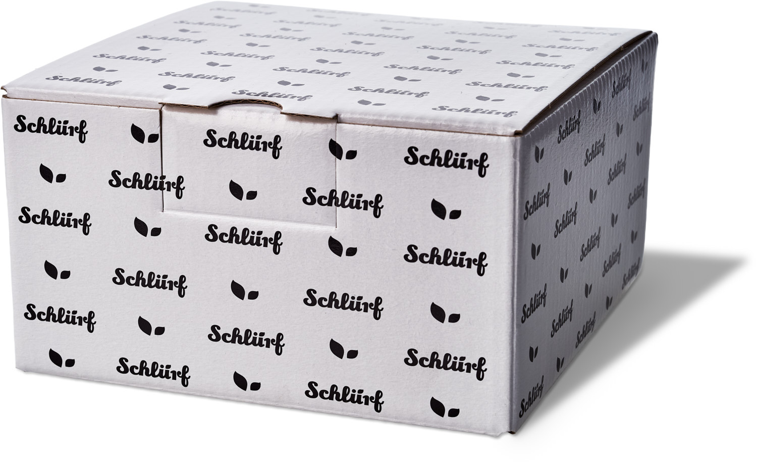 Schlürf - Glastasse mit Untertasse